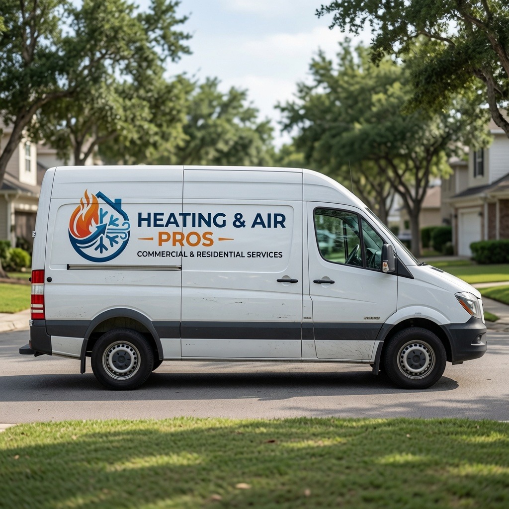 Local heating and air service van serving Laveen